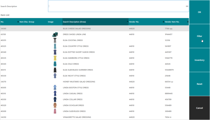 Lookup in POS